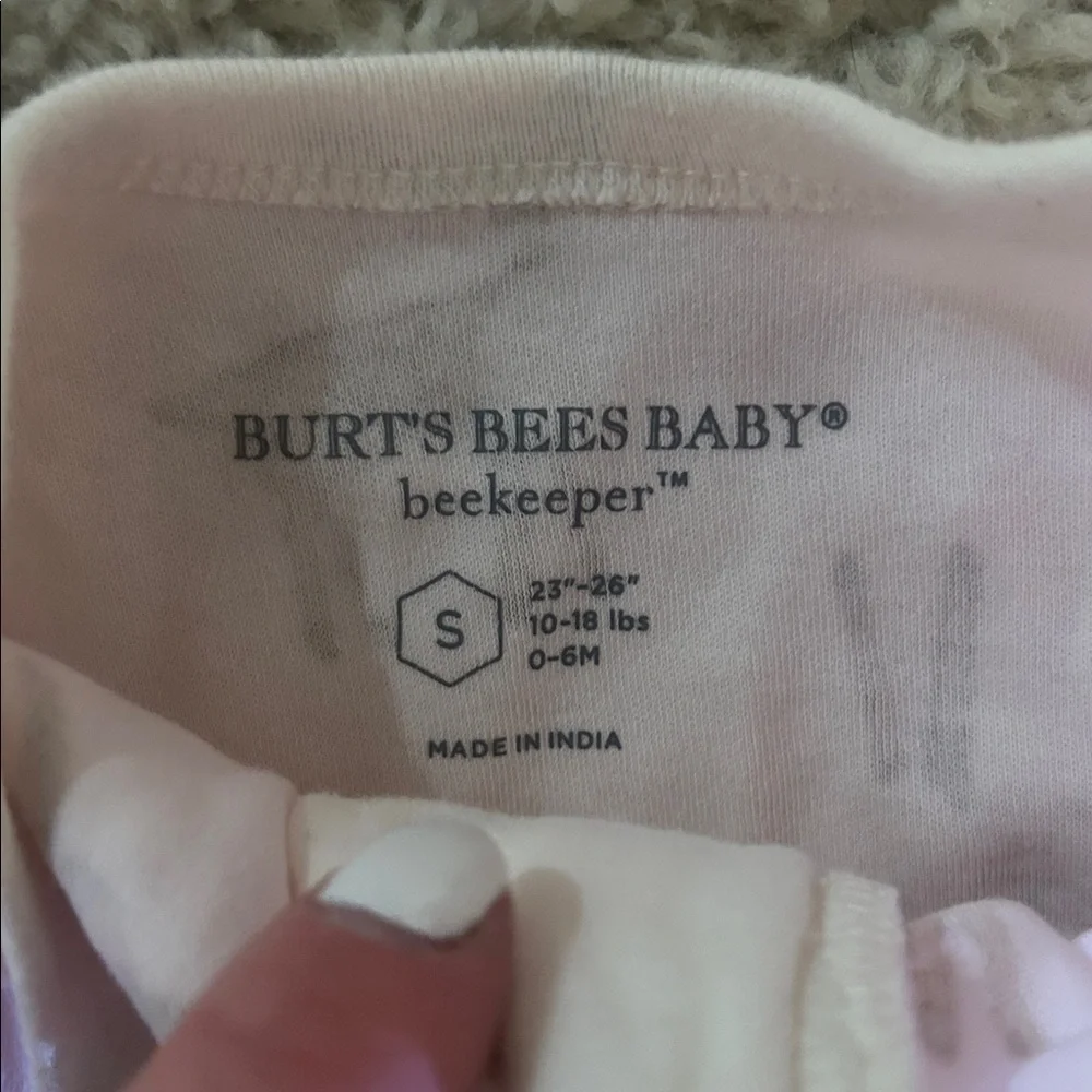 Burt's Bees Baby Cream Sleep Sack with Deer and Floral Print